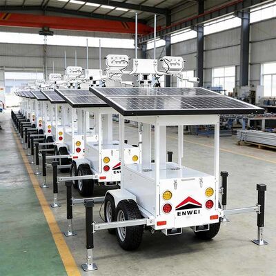 Recycling mobiele zonnepanelen camera beveiliging trailer draagbare zonne-energie beveiliging trailer voor olieveld monitoring