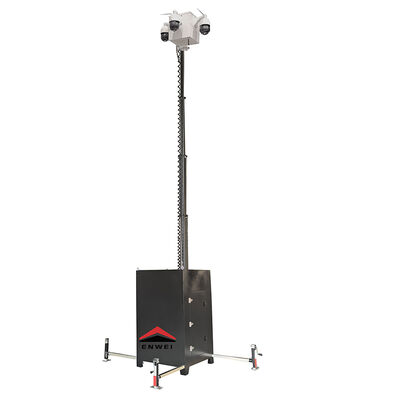 Mobiele draagbare camera CCTV toren voor bouwterrein en evenement beveiliging