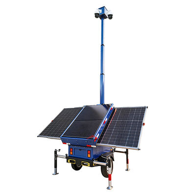 Snelle Inzet 24/7 Off-Grid Zonnebeveiligingstrailer Met Waterdicht Voor Kust