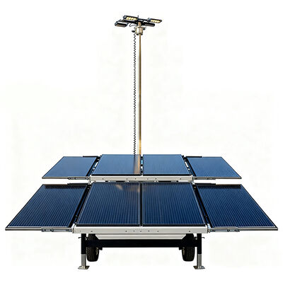 Industrial Solar Light Tower met 6*120W LED 7m Hydraulische mast voor 32H verlichting