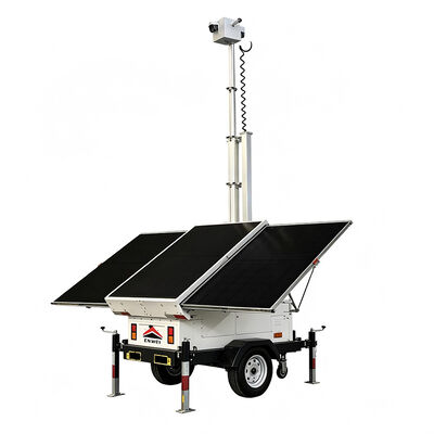 Zonnepanelen CCTV-trailer mobiele bewaking trailer met 4G-afstandsbewakingssysteem voor parkeerplaatsen